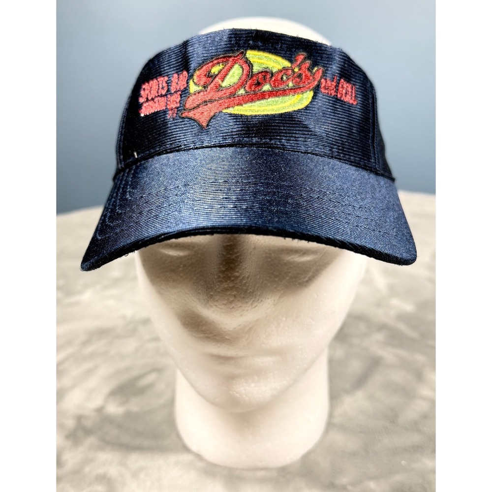 Docs Sports Bar Rock and Roll Visor Hat Snapback Navy Corduroy